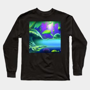 Fantasy Imaginary Seascape, Amazing Nature Long Sleeve T-Shirt